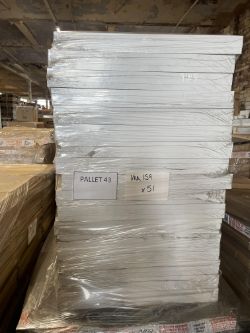 51 X NEW B!ORGANISED - White Shine Shelf - 58.6cm x 30cm