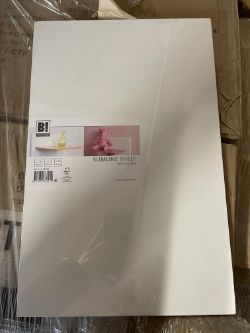 50 x NEW B!ORGANISED - White Shine Slimline Shelf - 26cm