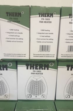 24 x 2kw Fan Heaters NEW Boxed