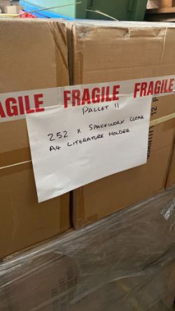 (SP / P11) - 252 x Spaceworx Clear A4 literature holder - RRP £4.99 each