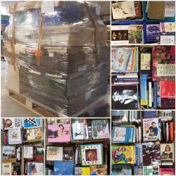 PALLET OF BOOKS, WHOLESALE USED RESALE FICTION & NON APPROX 800+ HARDCOVER & PAPERBACKS