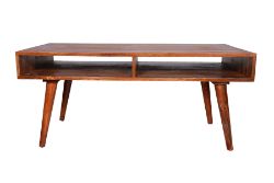 2 X MANGO WOOD NT BROWN COFFEE TABLE - ND00718