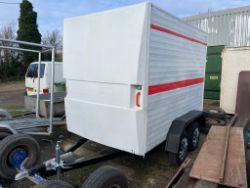 Box Trailer 8ft x 5ft Wide x 6 ft high - roller shutter, ply lined, new brakes, tyres & jockey Wheel
