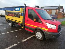 2018 18 ford Transit dropside tail lift - 105k miles - euro 6 - LWB - WJ18 VUD