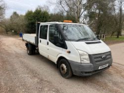 2014 14 FORD TRANSIT CREW CAB TIPPER - 104K MILES - 6 SEATS - YP14 RYV