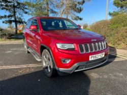 2013 JEEP GRAND CHEROKEE DIESEL AUTO IN METALLIC RED - 99K MILES - 2 KEYS - PX63 YZP