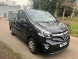 2015 15 VAUXHALL VIVARO SPORTIVE CREW VAN - 89K MILES - 6 SEATS - AIR CON - DY15 EXX