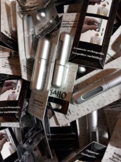 Olivia refillable/rechargeable atomizer grey spray approx 950 pieces box 413