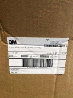 ROLL OF 3M ACRYLIC FOAM TAPE GREY 300MM X 40M DOUBLE SIDED FOAM MOUNTING TAPE