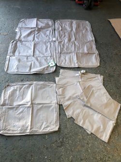 (DJW) - 10 X SETS OF 8 RATTAN GARDEN FURNITURE SEAT CUSHION COVERS - RRP £500