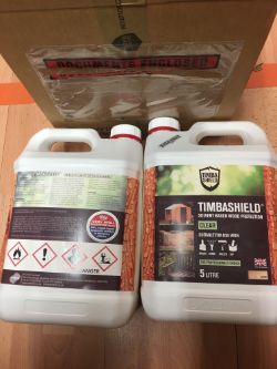 TIMBASHIELD SOLVENT BASED WOOD PROTECTOR (CLEAR) - PACK OF 2 X 5 LITRE CONTAINERS