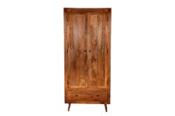 4 X MANGO WOOD WARDROBE - TUNDRA BROWN - ND00710