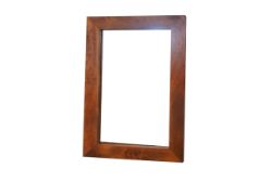 5 X MANGO WOOD MIRROR FRAME NT BROWN - ND00700