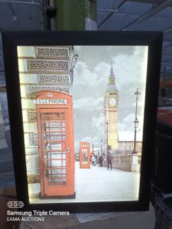 Box 247 - Containing 1 light up London 3D wall picture - no plug