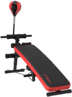 PALLET OF SIT UP BENCH WITH BOXING BALLS APPROX 15 UNITS