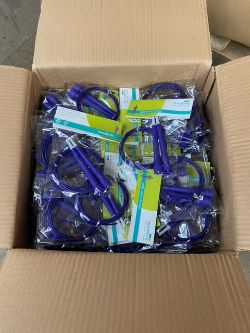 X100 PCS BLUE ADJUSTABLE WIRE SKIPPING ROPES - RRP £600