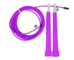 X100 PCS PURPLE ADJUSTABLE WIRE SKIPPING ROPES RRP £600