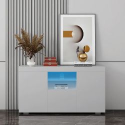 1 PALLET OF 12 GREY HIGH GLOSS LED SIDEBOARDS