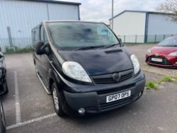 2007 VAUXHALL VIVARO L2 H1 DIESEL MANUAL BLACK PANEL VAN - 2 KEYS - GP07 OPS