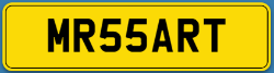 ''MR55ART'' - Mrs Art - Personalised Reg Number - Retention Certificate