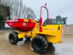 TEREX PS6000 4WD SWIVEL TIP DUMPER *ROAD REGISTERED* C/W ROLE BAR