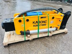 BRAND NEW UNUSED KBKC 100 HYDRAULIC BREAKER TO SUITE 10-12 TON EXCAVATOR
