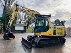 KOMATSU PC130 TRACKED EXCAVATOR C/W QUICK HITCH & FRONT BLADE