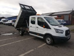 2019 19 FORD TRANSIT TIPPER - 27K MILES - EURO 6 - 7 SEATS - 1 KEY