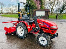 YANMAR KE-60 4WD COMPACT TRACTOR *870 HOURS* C/W POWER STEERING AND ROTOVATOR