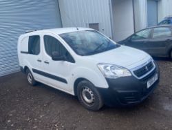 2016 66 PEUGEOT PARTNER CREW VAN - 5 SEATS - EURO 6 - 91K MILES - 1 COUNCIL OWNER - YE66 EFH