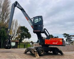 ATLAS 350MH HIGH RISE CABIN SCRAP HANDLER * YEAR 2014 * C/W 5 TINE GRAB