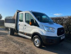 2016 FORD TRANSIT T350 2.2 CREW CAB PICK UP - 44,779 MILES - DROPSIDE TAIL LIFT