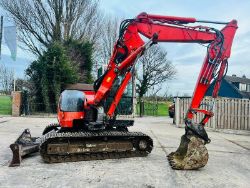 KUBOTA KX080-3 EXCAVATOR *YEAR 2013, ZERO SWING * C/W THREE PEACE BOOM