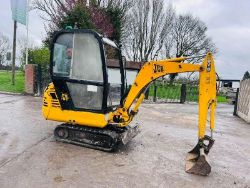 JCB 8015 TRACKED EXCAVATOR C/W RUBBER TRACKS & BLADE