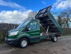 2017 FORD TRANSIT 2.0 T350 TIPPER - 81,149 MILES - REVERSING CAMERA, LED FLASHING LIGHTS & TOW BAR