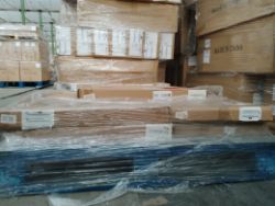 1 PALLET CONTAINING 7 X BLUE ADJUSTABLE BEDSIDE LAPTOP / MOBILITY / FOOD DESKS