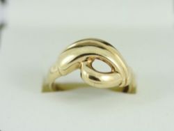LADIES RING 18CT GOLD STUNNING SIZE P 1/2 750 3.5G