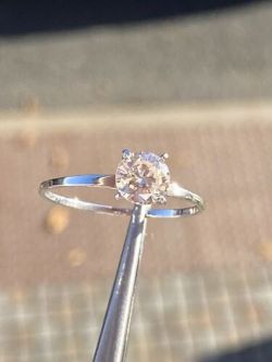 DIAMOND SOLITAIRE RING 14K WHITE GOLD 1CT LADIES SIZE J 585 1.3G