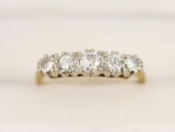 DIAMOND FIVE STONE RING 18CT GOLD LADIES SIZE L 1/2 2.7G
