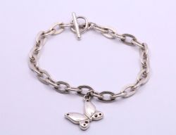 BUTTERFLY CHARM CABLE CHAIN BRACELET 7