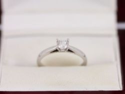 FOREVER DIAMOND SOLITAIRE RING 18CT WHITE GOLD LADIES SIZE L 750 2.4G