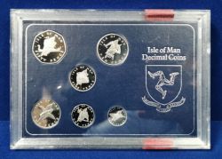EXTREMELY RARE 1976 ISLE OF MAN 995 PLATINUM PROOF DECIMAL COIN SET 1 OF 600