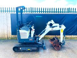 BOBCAT E10Z EXCAVATOR YEAR 2020 / MODEL 2021 810 HOURS QH & 3 BUCKETS EXPANDING UNDERCARRIAGE