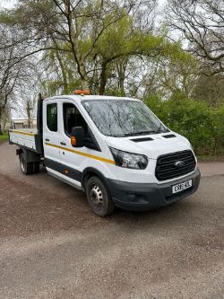2019 19 FORD TRANSIT CREW CAB TIPPER - 81K MILES - EURO 6