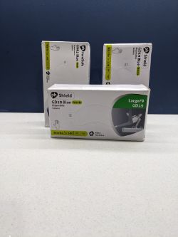 3X DISPOSABLE GLOVE NITRILE PH SHIELD GD19 BLUE LARGE (PACK OF 100) L