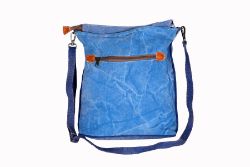 10 X HDB00722 - COTTON DHURRI LEATHER HAND BAGS AND TOTE BAGS