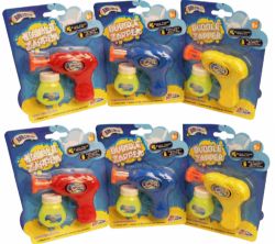 6 X BUBBLE GUN WITH FREE TUB OF BUBBLES