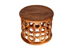 5 X MANGO WOOD - NATURAL SIDE TABLES - ND004