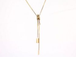 DIAMOND BOLO NECKLACE 9CT GOLD BOX CHAIN LADIES 27.5