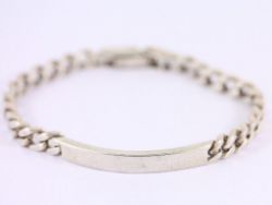IDENTITY BRACELET STERLING SILVER LADIES GENTS VINTAGE 925 28.9G SC54